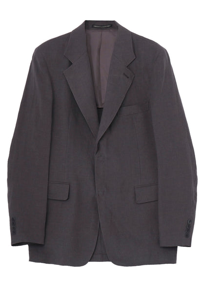 LINEN CLOTH FRONT EDGE 2SNAP BOTTON JACKET