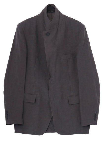 LINEN CLOTH FRONT EDGE 2SNAP BOTTON JACKET