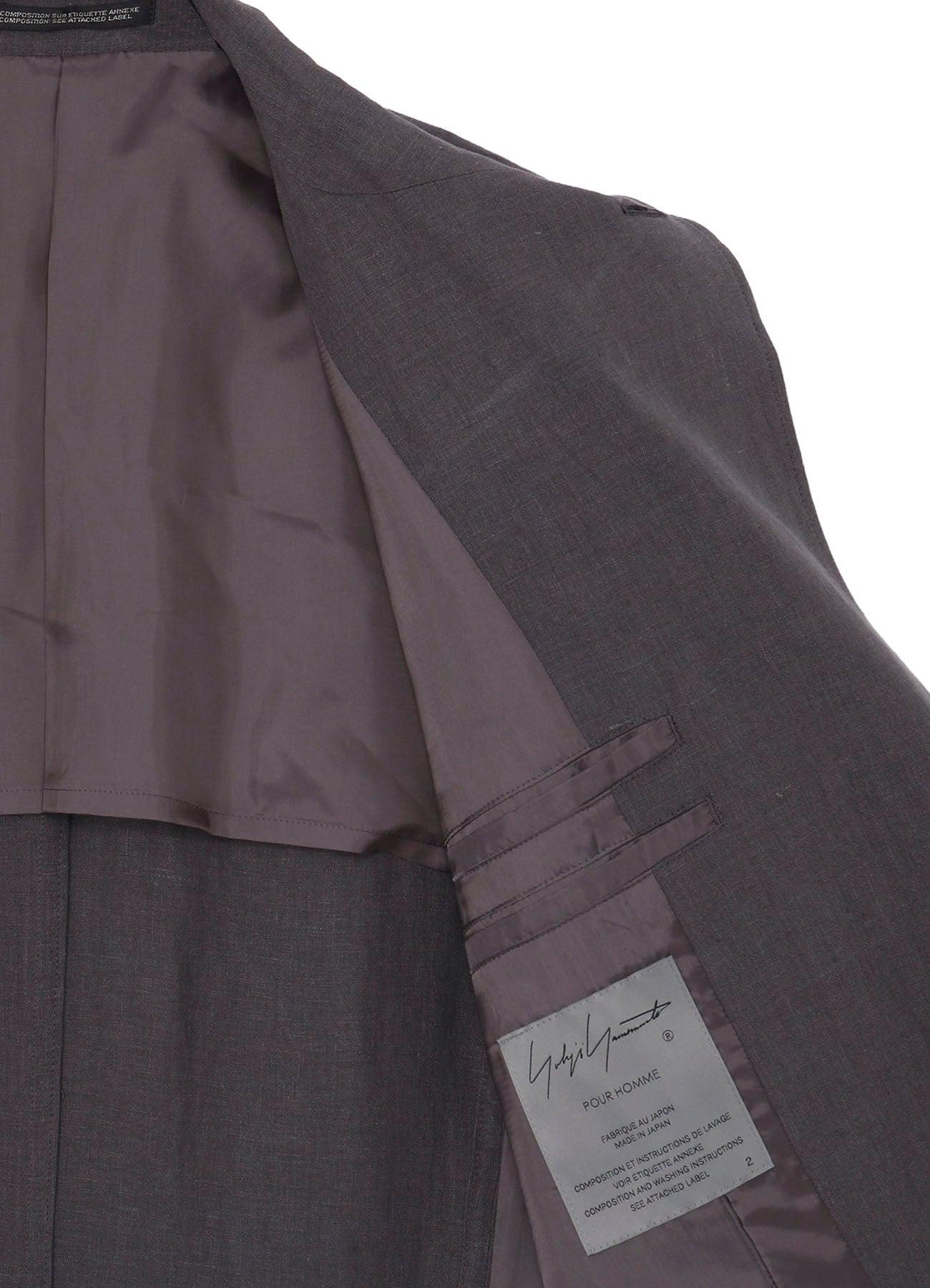 LINEN CLOTH FRONT EDGE 2SNAP BOTTON JACKET