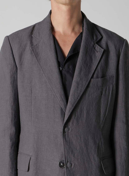 LINEN CLOTH FRONT EDGE 2SNAP BOTTON JACKET
