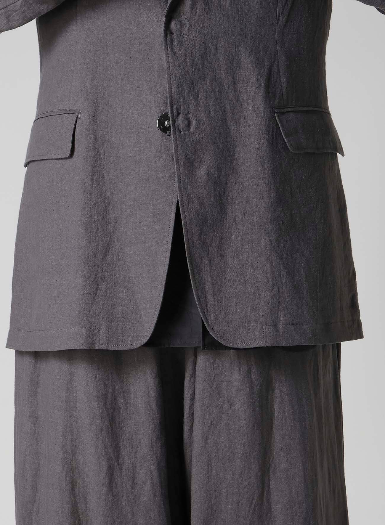 LINEN CLOTH FRONT EDGE 2SNAP BOTTON JACKET
