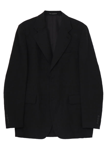 LINEN CLOTH FRONT EDGE 2SNAP BOTTON JACKET