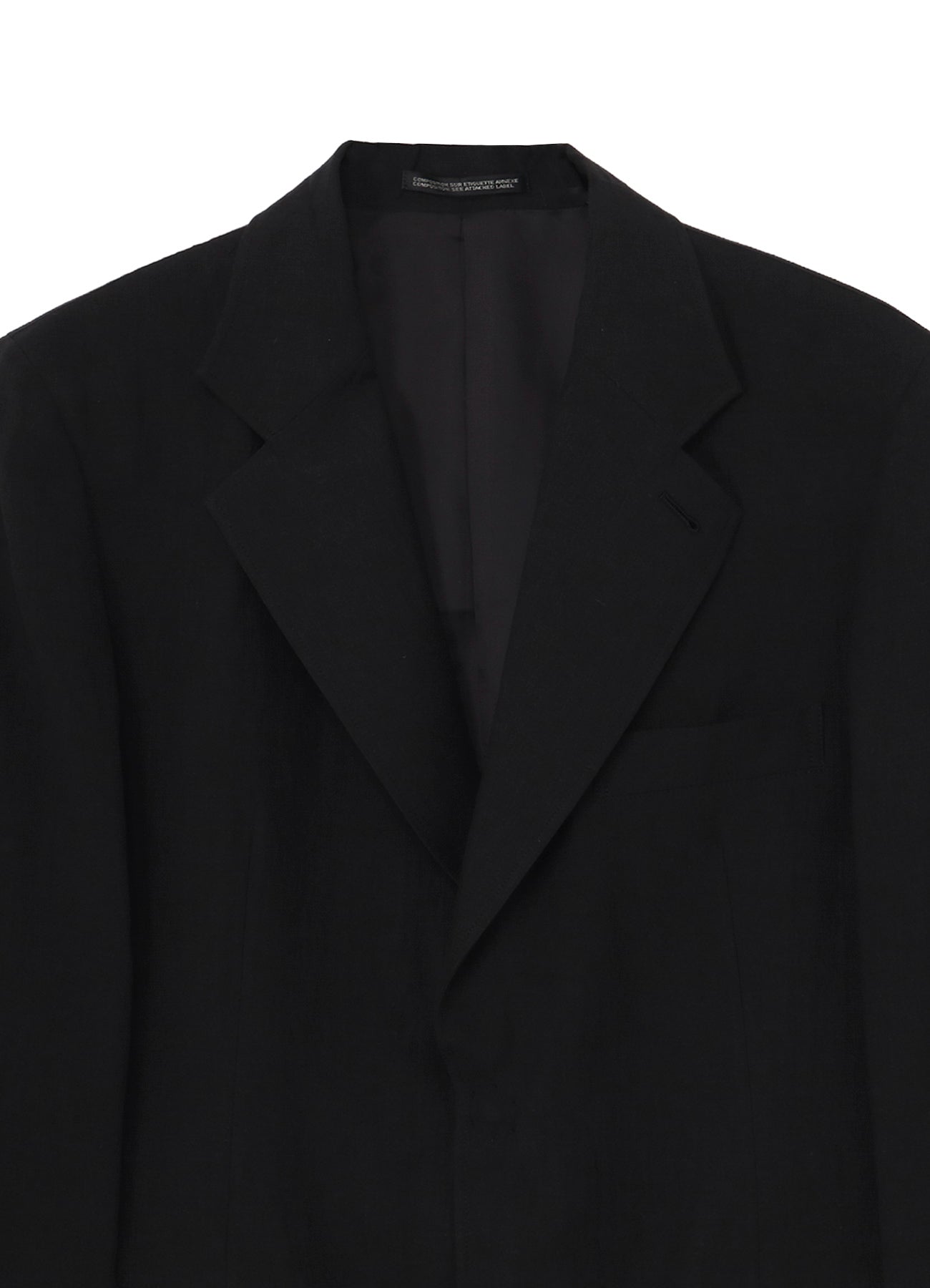 LINEN CLOTH FRONT EDGE 2SNAP BOTTON JACKET