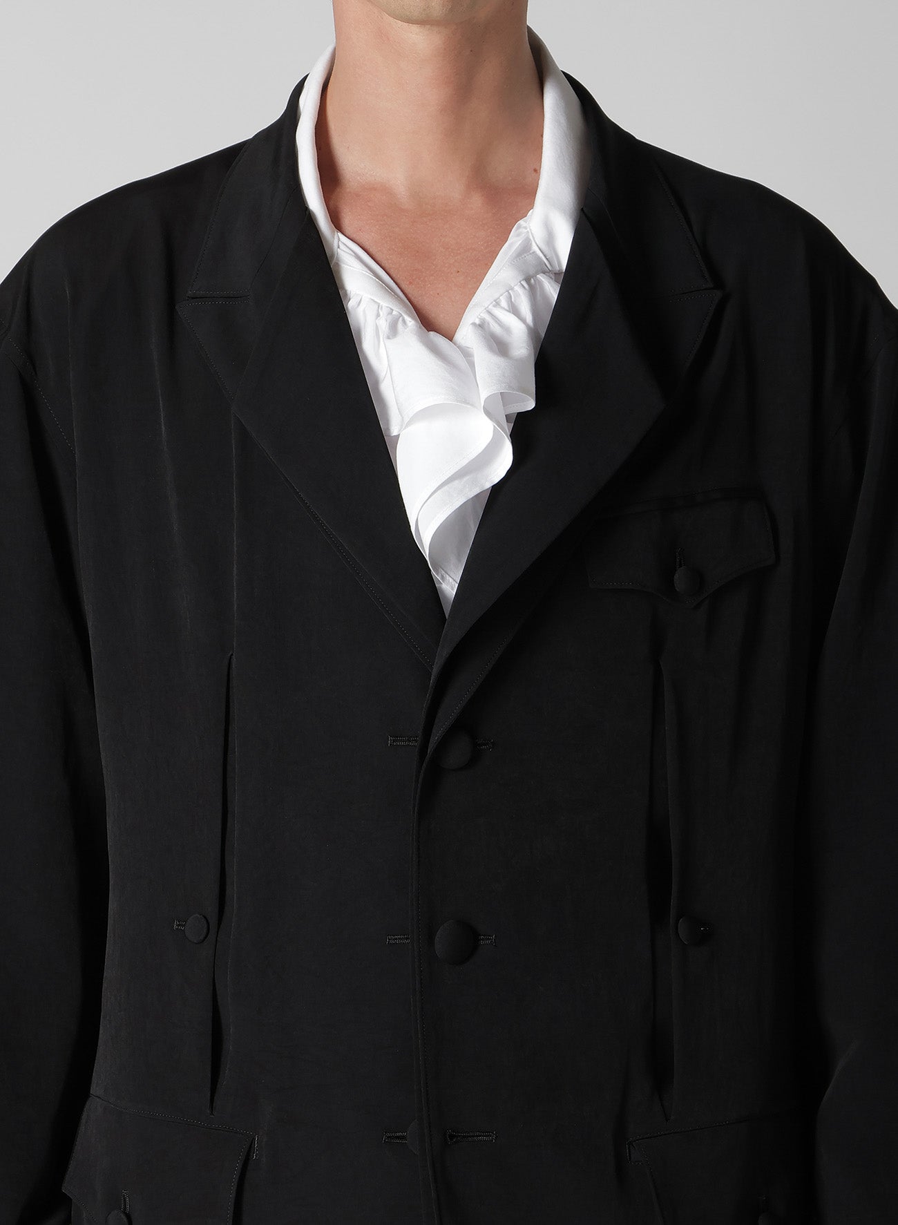 TA TUXEDO FRONT AND BACK OPENED LAPEL JACKET – THE SHOP YOHJI YAMAMOTO