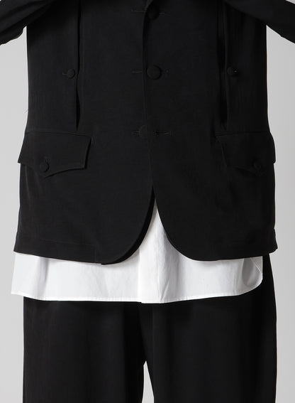 TA TUXEDO FRONT AND BACK OPENED LAPEL JACKET