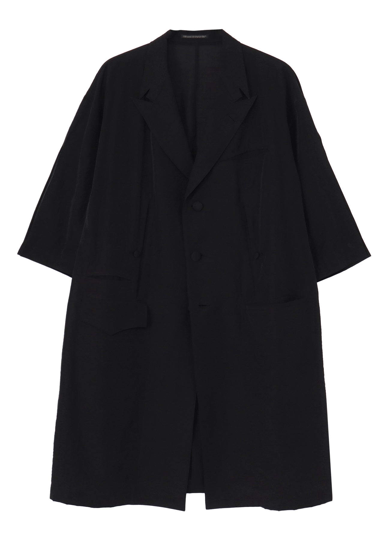 <PIECE UNIQUE/AOYAMA>RY/ NY/ CU LAWN DETAILED LAPEL LONG JACKET