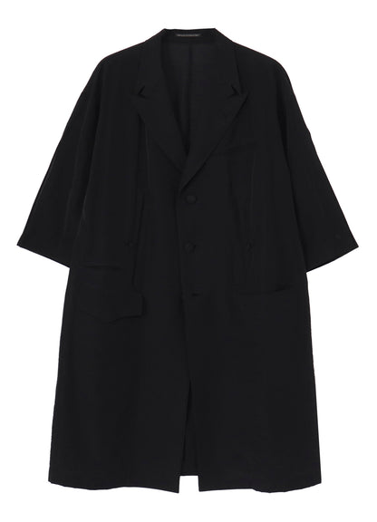 <PIECE UNIQUE/AOYAMA>RY/ NY/ CU LAWN DETAILED LAPEL LONG JACKET