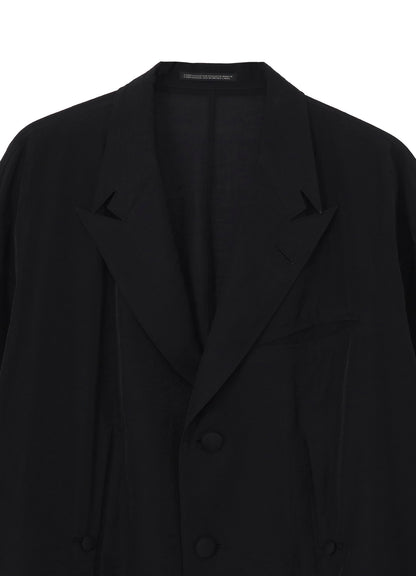 <PIECE UNIQUE/AOYAMA>RY/ NY/ CU LAWN DETAILED LAPEL LONG JACKET