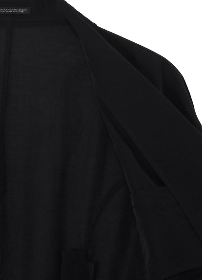 <PIECE UNIQUE/AOYAMA>RY/ NY/ CU LAWN DETAILED LAPEL LONG JACKET