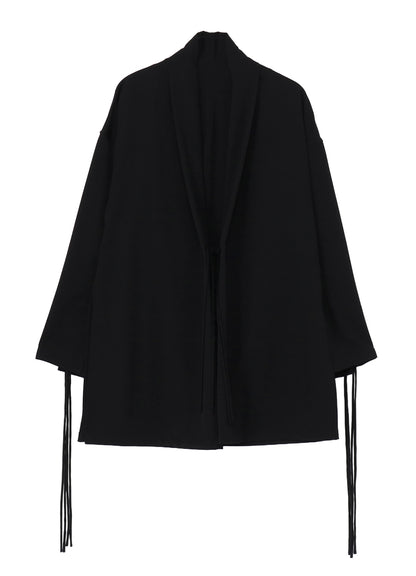 WOOL GABARDINE CHINA BUTTUN SCARF JACKET