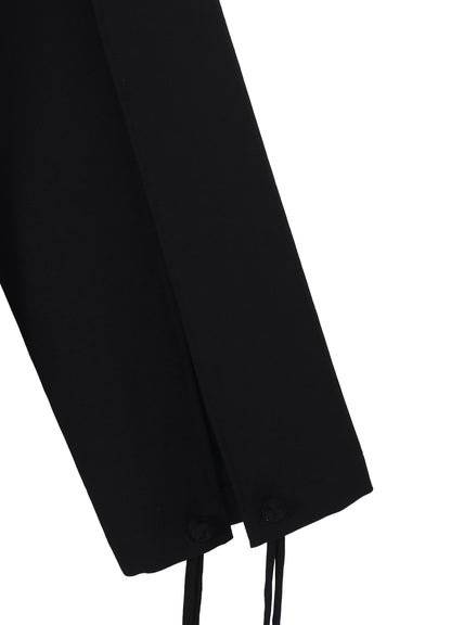 WOOL GABARDINE CHINA BUTTUN SCARF JACKET