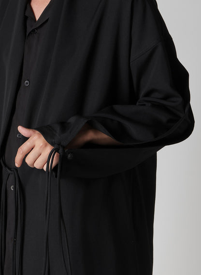 WOOL GABARDINE CHINA BUTTUN SCARF JACKET