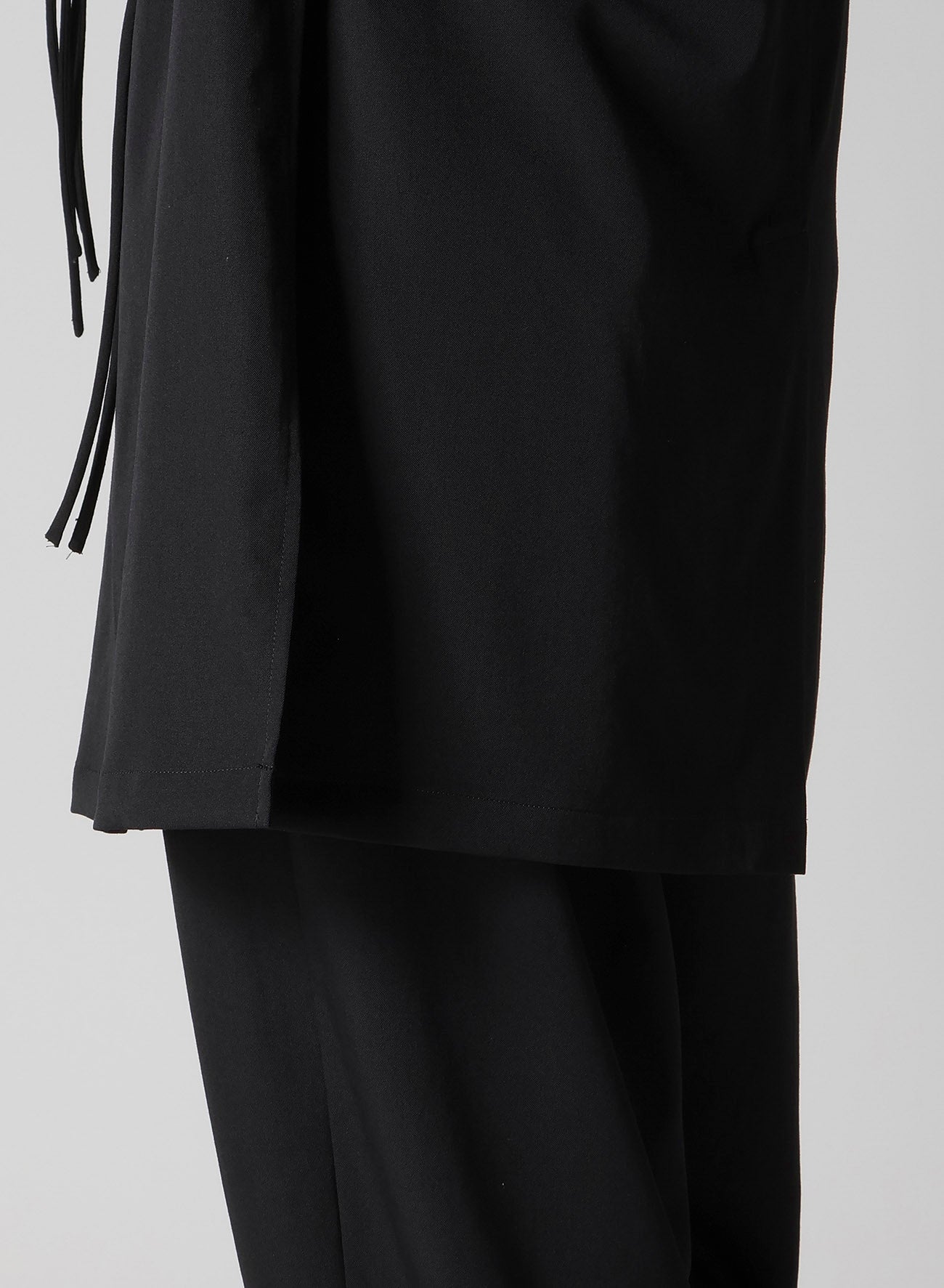 WOOL GABARDINE CHINA BUTTUN SCARF JACKET