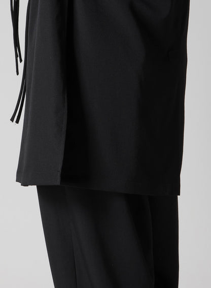 WOOL GABARDINE CHINA BUTTUN SCARF JACKET