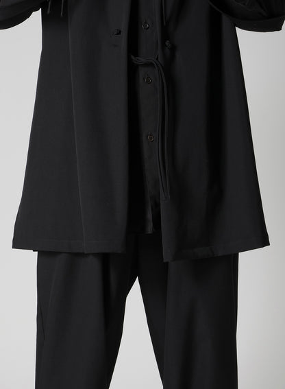 WOOL GABARDINE CHINA BUTTUN SCARF JACKET