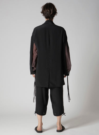 CREPE DE CHINE CHINA BUTTUN SCARF JACKET