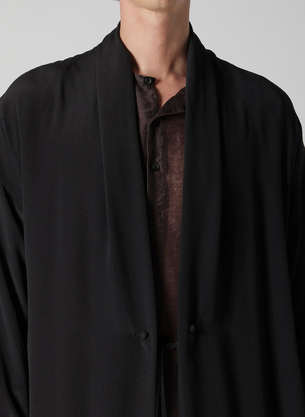 CREPE DE CHINE CHINA BUTTUN SCARF JACKET