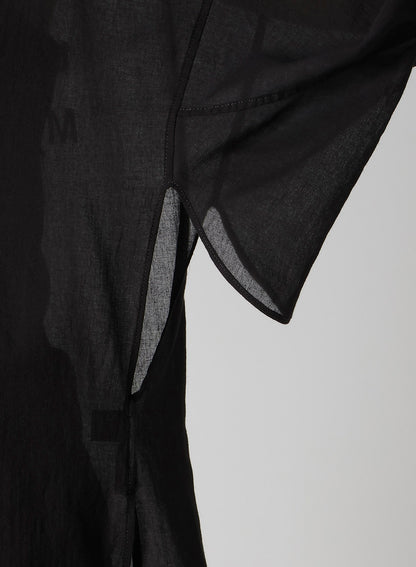 COTTON CIFFON MESSAGE PRINTED SCARF JACKET