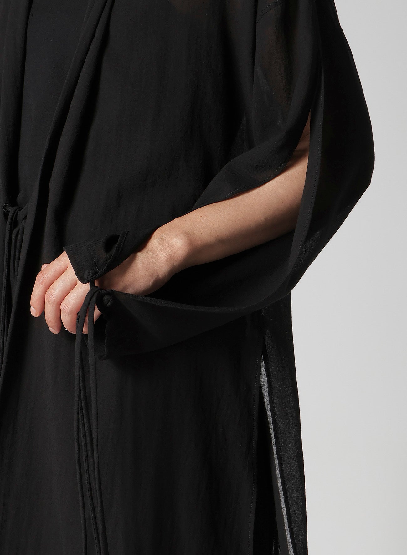 COTTON CIFFON MESSAGE PRINTED SCARF JACKET