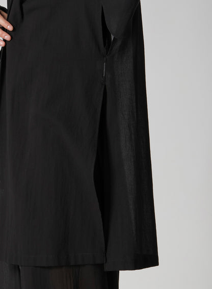 COTTON CIFFON MESSAGE PRINTED SCARF JACKET