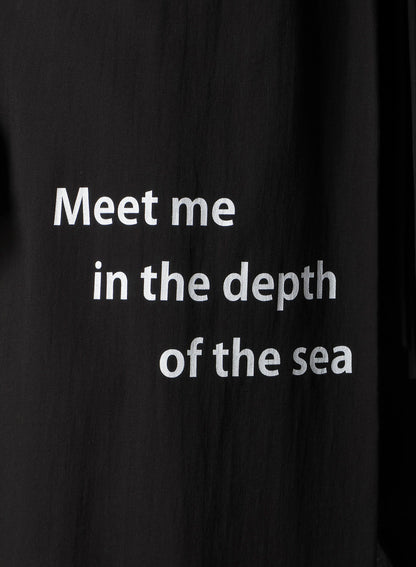 COTTON CIFFON MESSAGE PRINTED SCARF JACKET