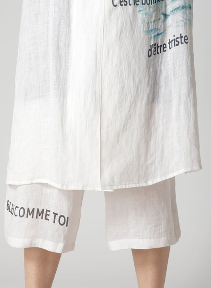 SAKANA MESSAGE PRINTED LONG JACKET