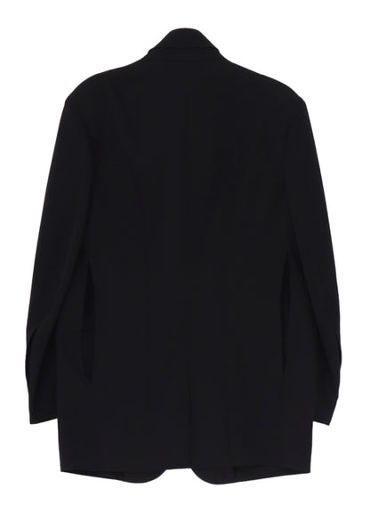 WOOL GABARDINE OPENED SLEEVE JACKET
