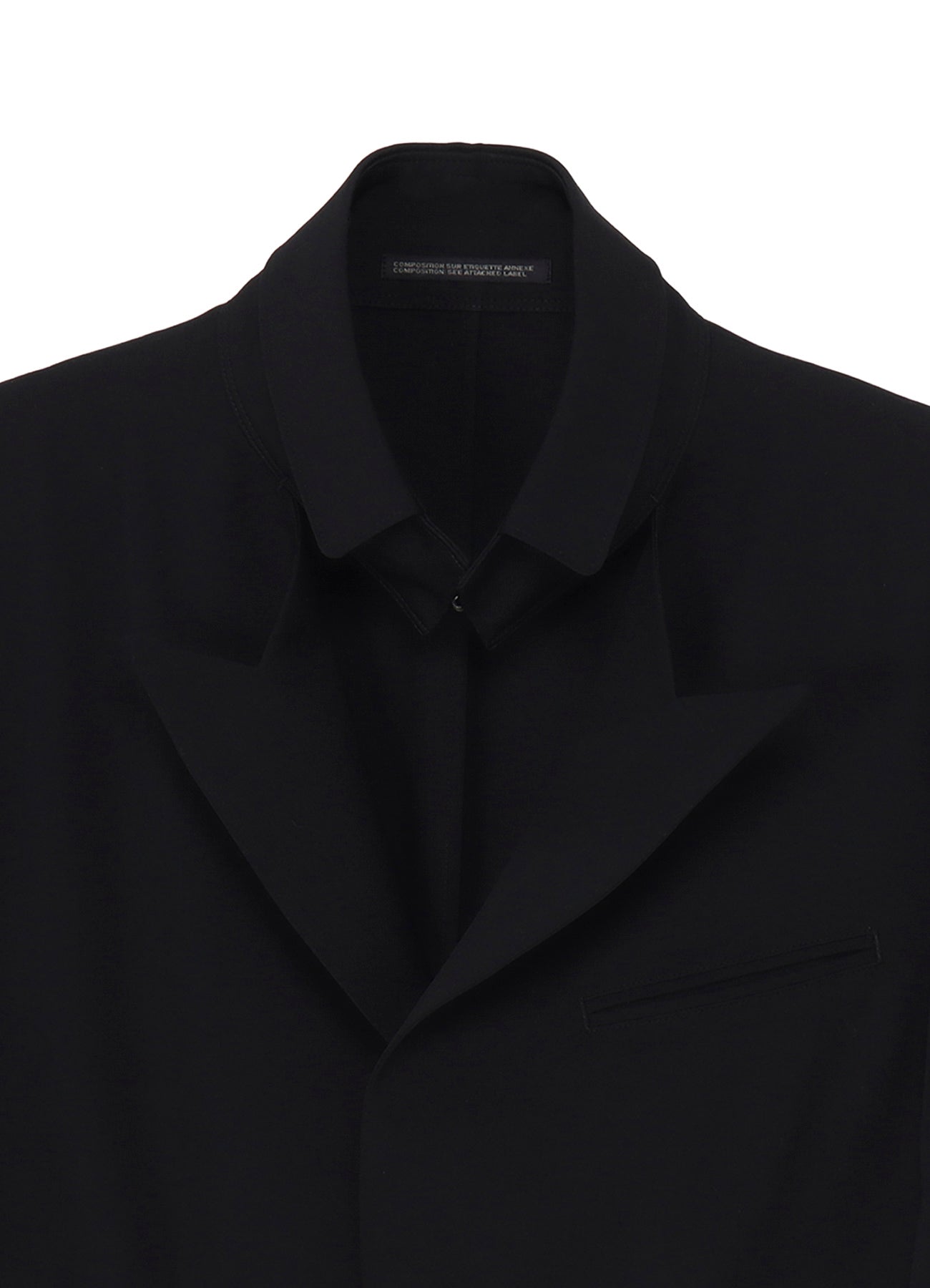 WOOL GABARDINE OPENED SLEEVE JACKET