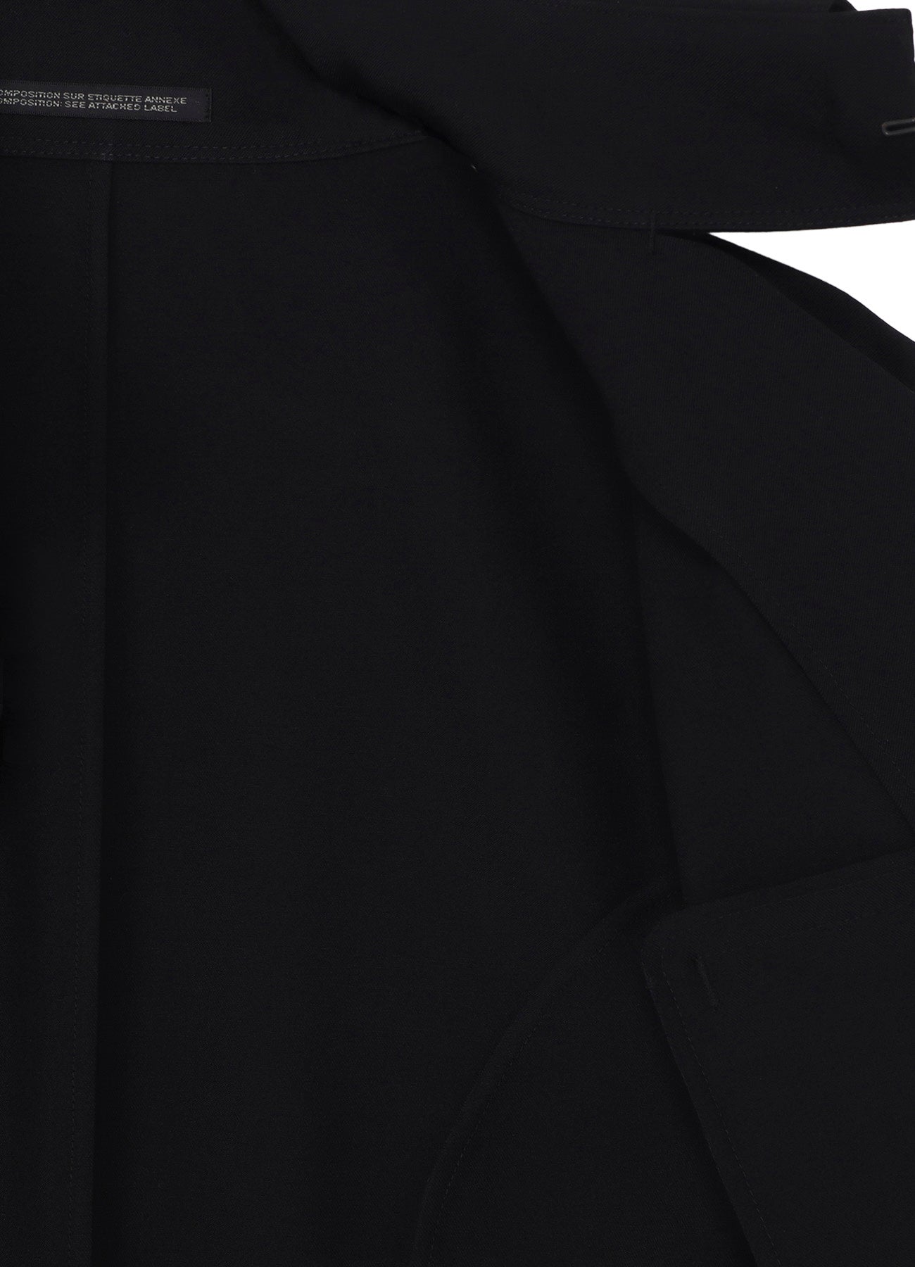 WOOL GABARDINE OPENED SLEEVE JACKET