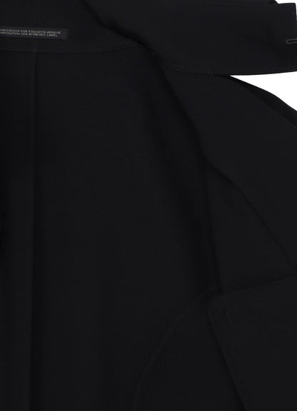 WOOL GABARDINE OPENED SLEEVE JACKET