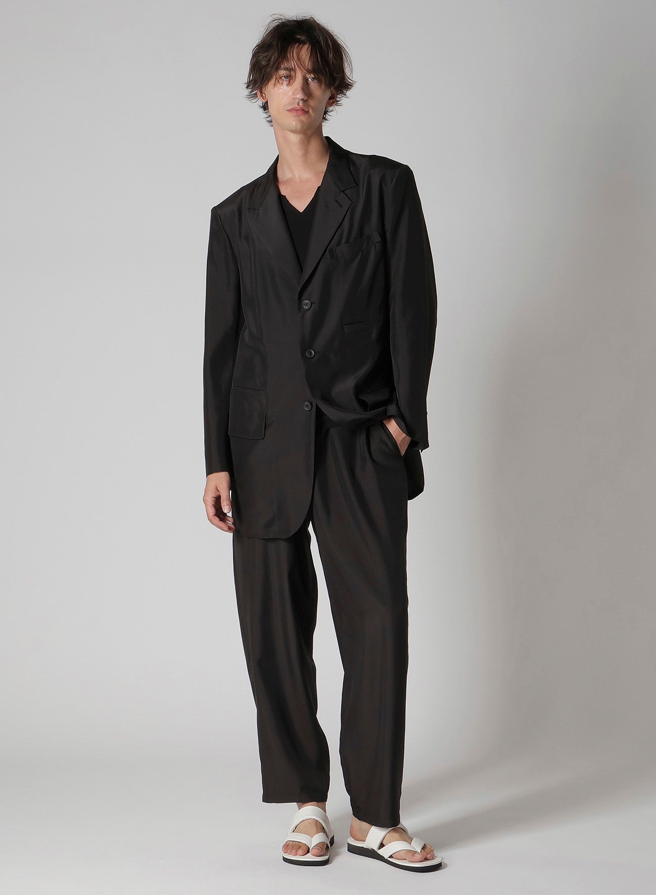 SILK HABUTAE 6 POCKETS SUIT JACKET