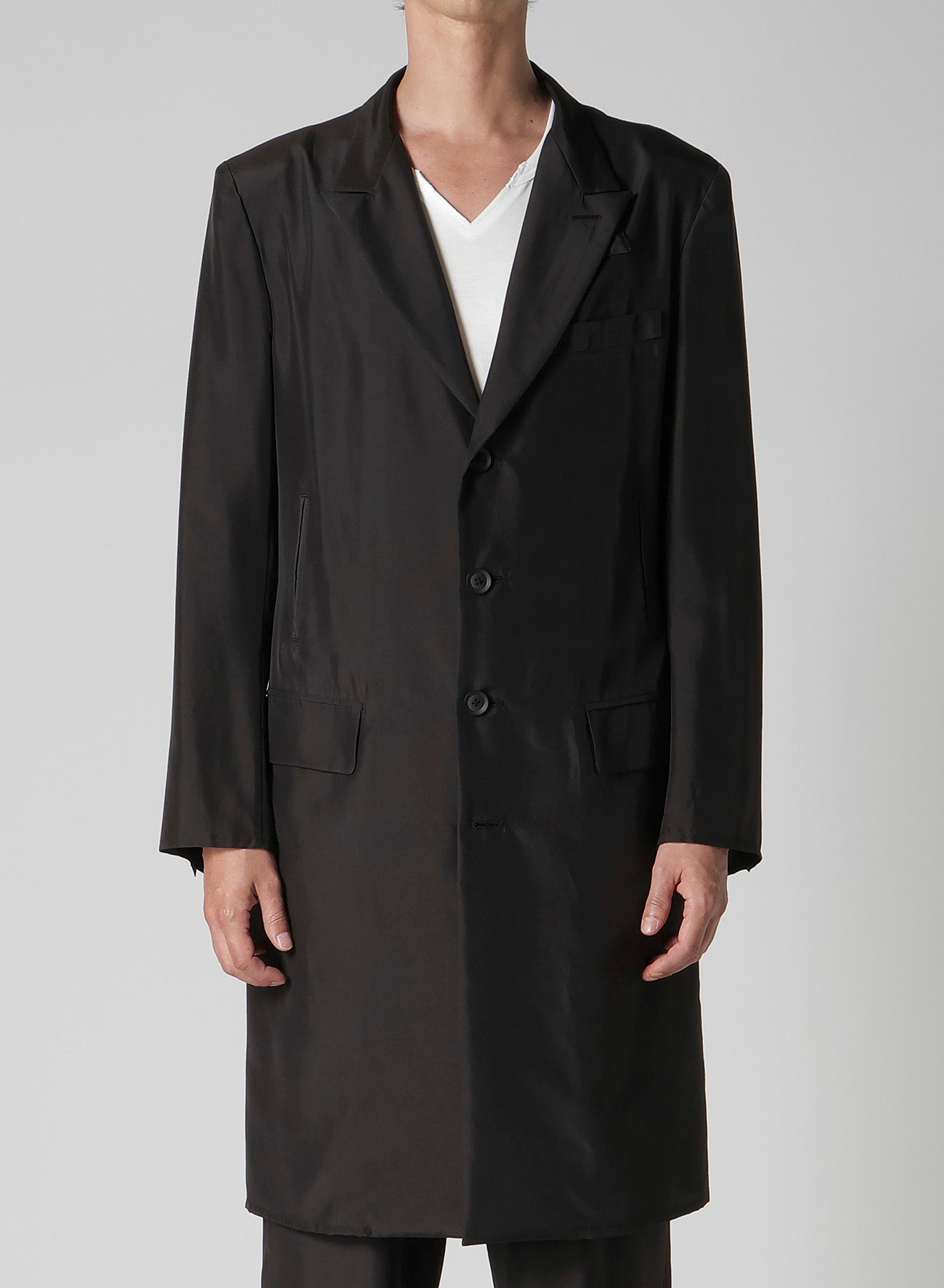 SILK HABUTAE 4 BUTTONS LONG SUIT