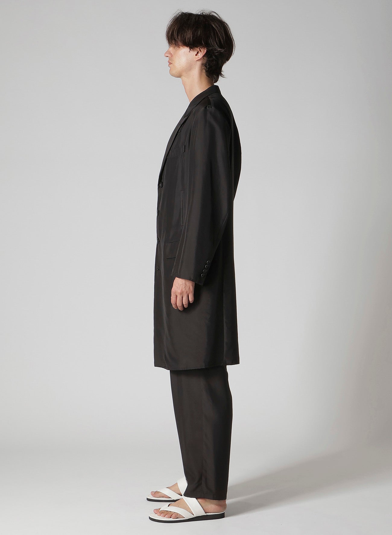 SILK HABUTAE 4 BUTTONS LONG SUIT