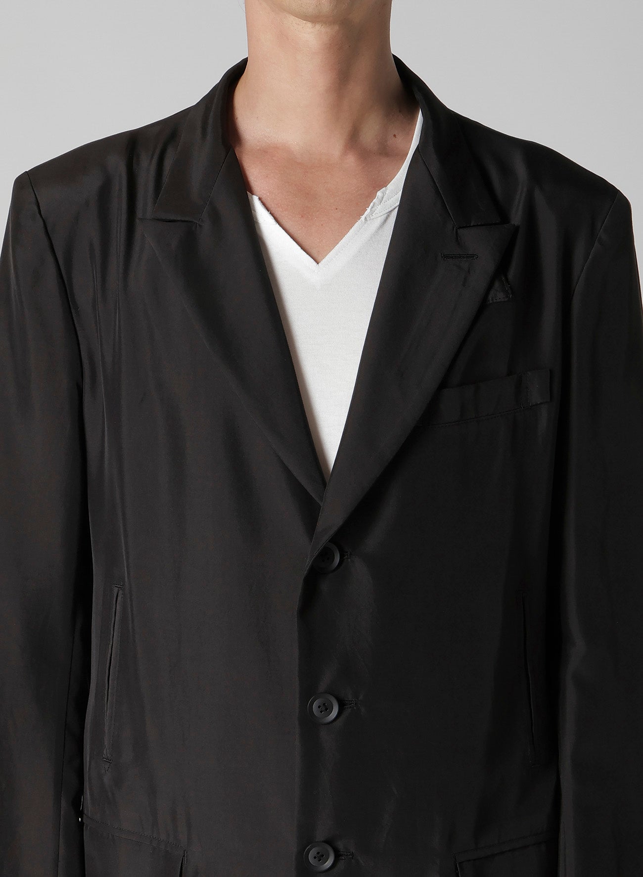 SILK HABUTAE 4 BUTTONS LONG SUIT