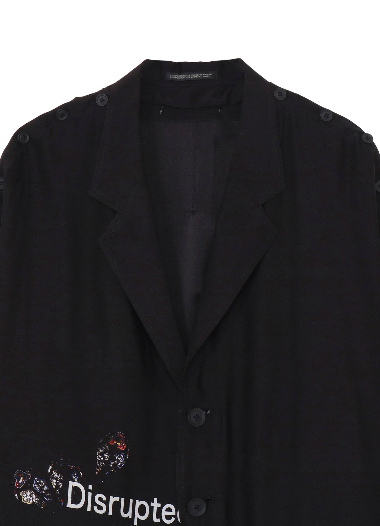 MARINE LIFE PRINTED BUTTON OPENED STAND JACKET