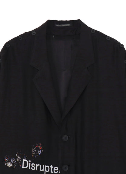 MARINE LIFE PRINTED BUTTON OPENED STAND JACKET