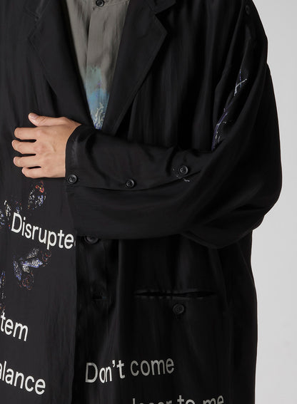 MARINE LIFE PRINTED BUTTON OPENED STAND JACKET