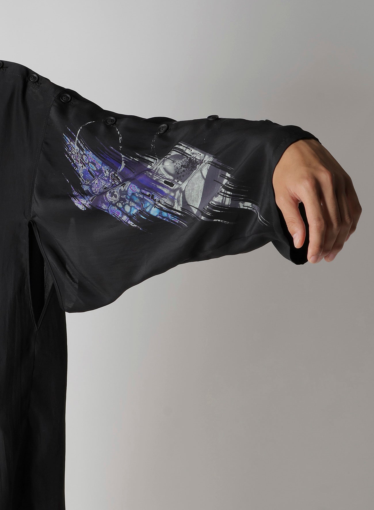 MARINE LIFE PRINTED BUTTON OPENED STAND JACKET