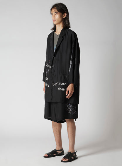 MARINE LIFE PRINTED BUTTON OPENED STAND JACKET