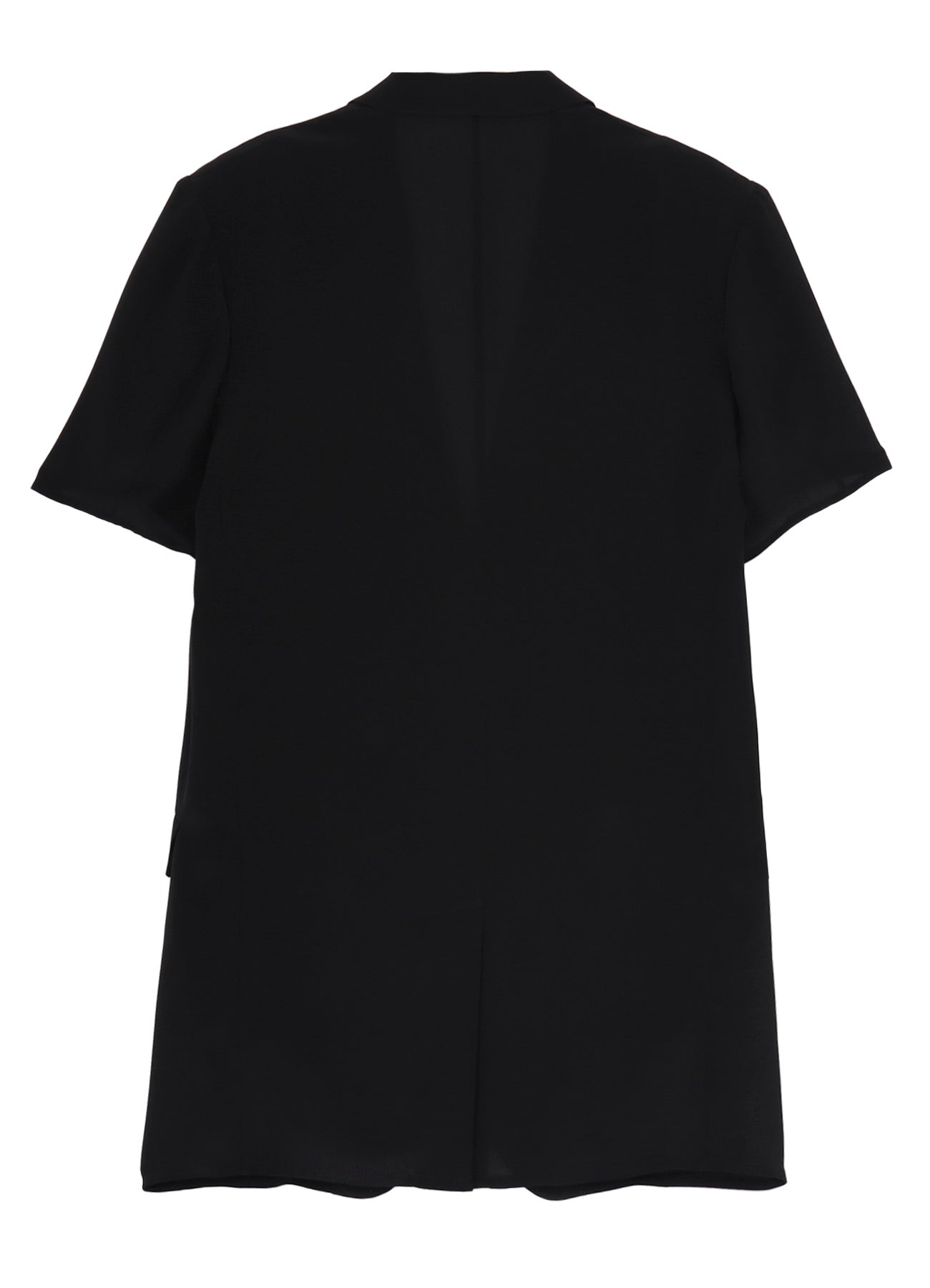 CREPE DE CHINE DOUBLE LAPEL SHORT SLEEVE JACKET