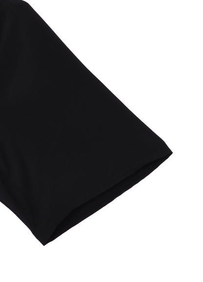 CREPE DE CHINE DOUBLE LAPEL SHORT SLEEVE JACKET