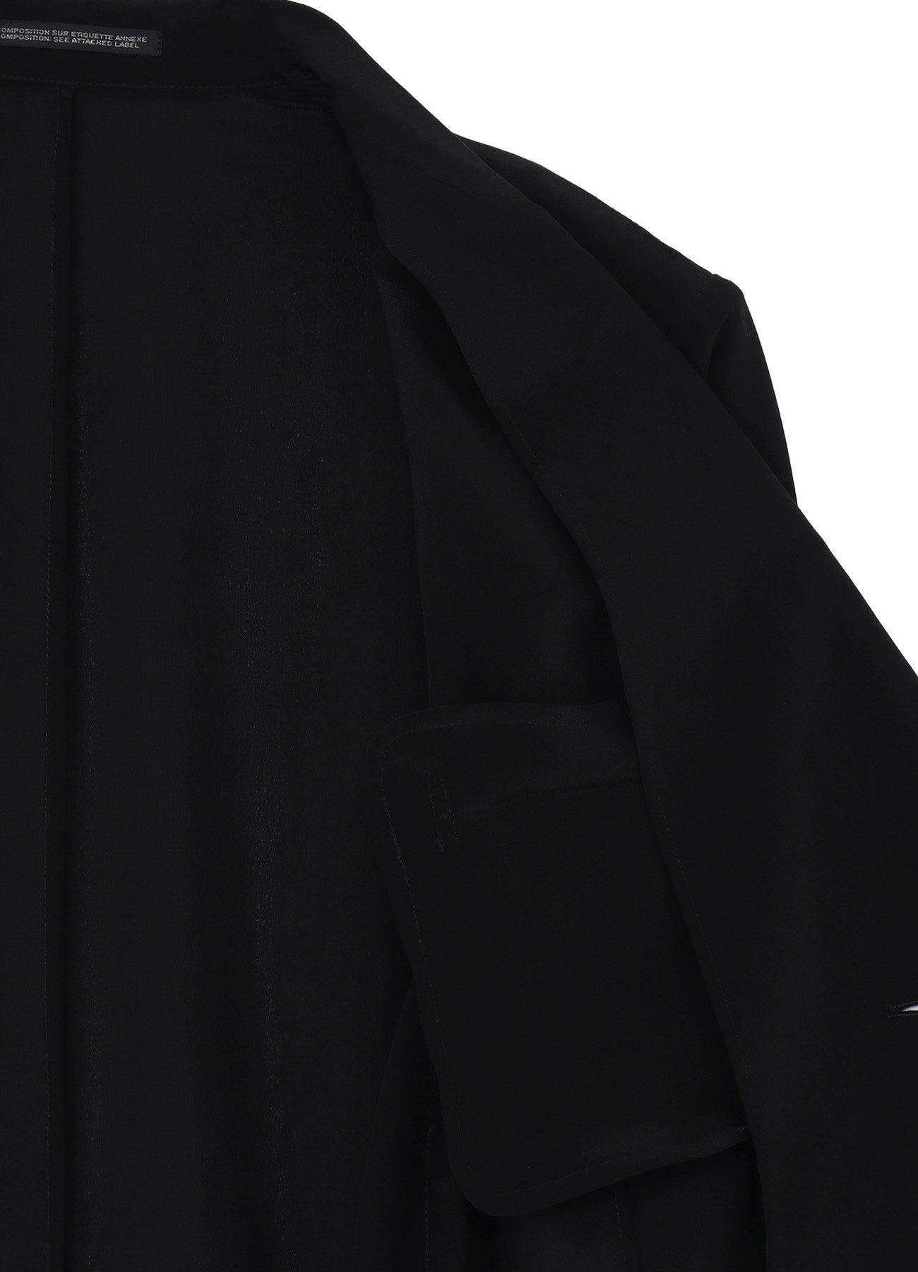 CREPE DE CHINE DOUBLE LAPEL SHORT SLEEVE JACKET