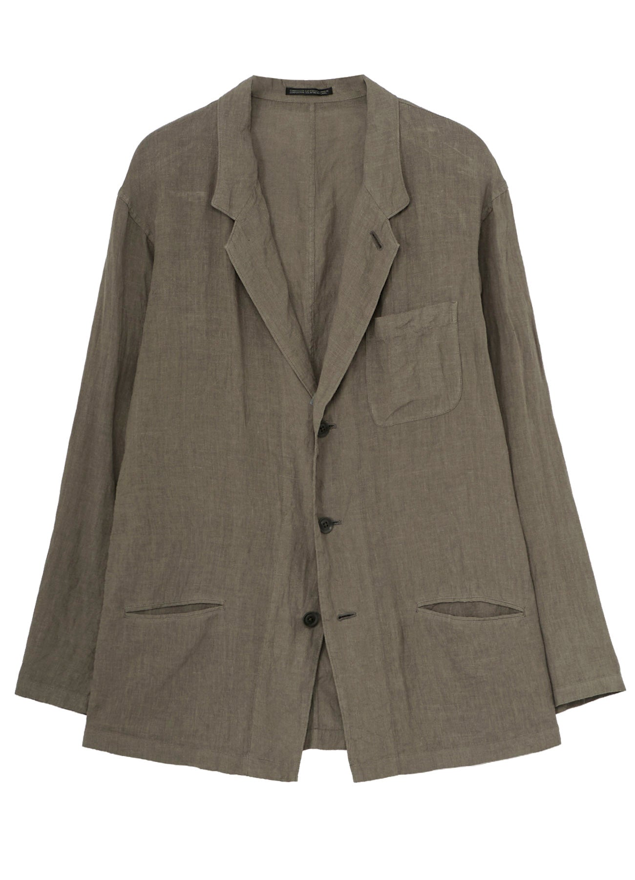 GARMENT-DYED LINEN 3BS SHIRT JACKET
