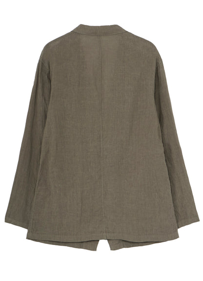 GARMENT-DYED LINEN 3BS SHIRT JACKET