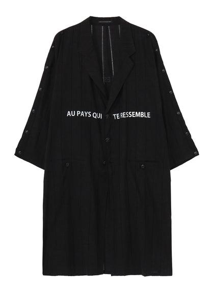 <PIECE UNIQUE/AOYAMA>KHADI ST STRIPE PATTERN JACKET