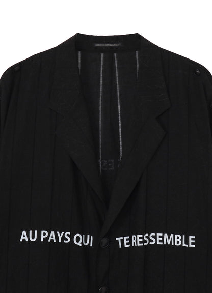 <PIECE UNIQUE/AOYAMA>KHADI ST STRIPE PATTERN JACKET