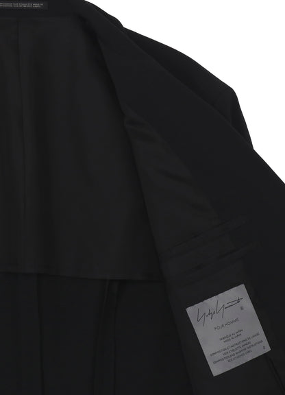 WOOL GABARDINE 3 BUTTON WOOL GABARDINE JACKET