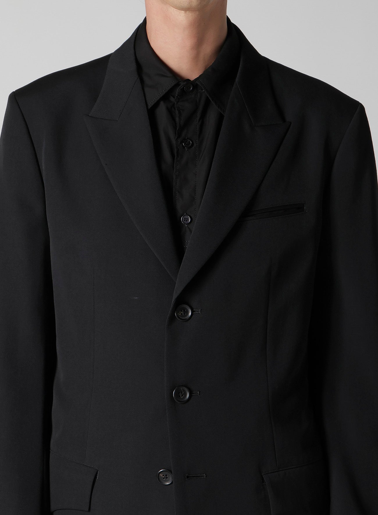 WOOL GABARDINE 3 BUTTON WOOL GABARDINE JACKET – THE SHOP YOHJI