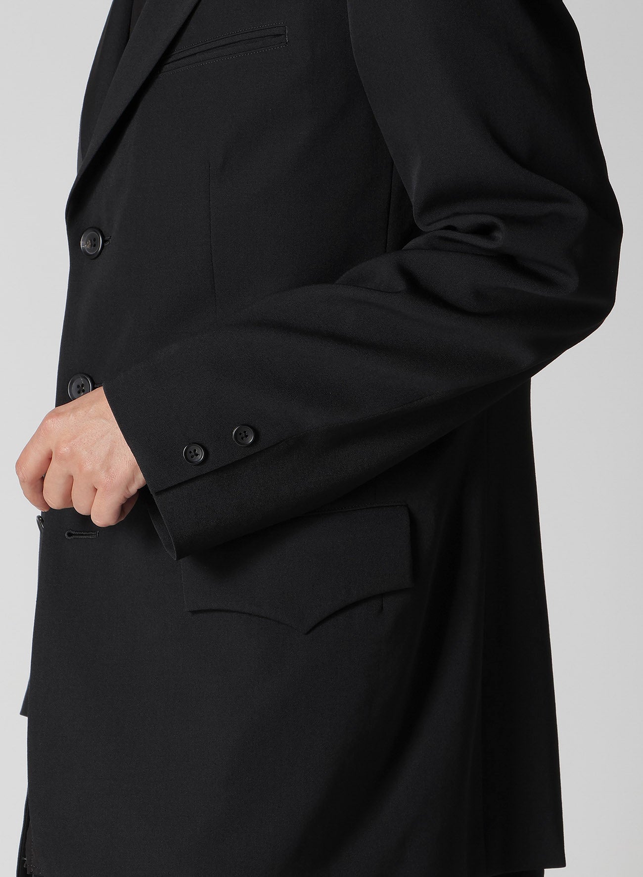 WOOL GABARDINE 3 BUTTON WOOL GABARDINE JACKET – THE SHOP YOHJI