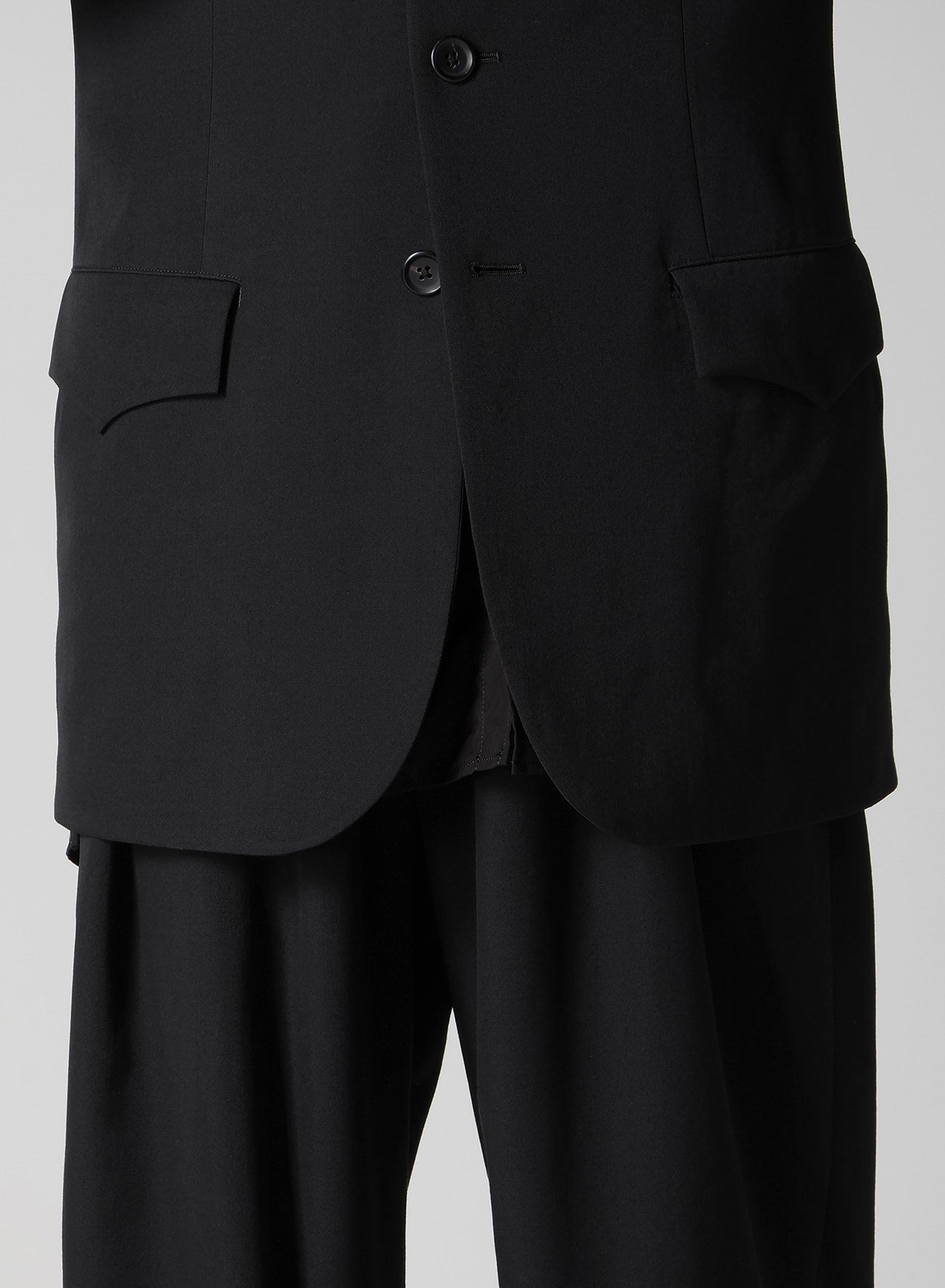 WOOL GABARDINE 3 BUTTON WOOL GABARDINE JACKET – THE SHOP YOHJI